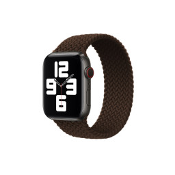 Тканевый монобраслет для Apple Watch 42/44mm M плетеный коричневый купить в Уфе