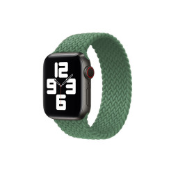 Тканевый монобраслет для Apple Watch 42/44mm M плетеный светло-зеленый купить в Уфе