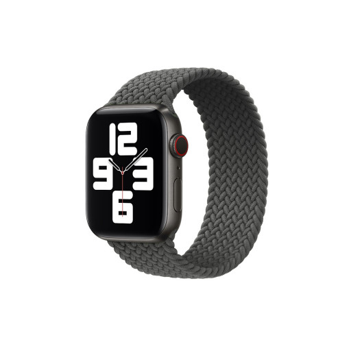 Тканевый монобраслет для Apple Watch 42/44mm M плетеный темно-серый
