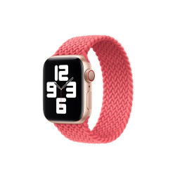 Тканевый монобраслет для Apple Watch 42/44mm S плетеный розовый купить в Уфе