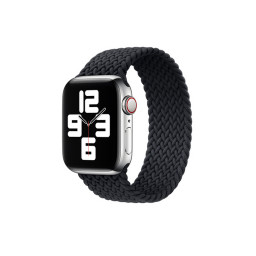 Тканевый монобраслет для Apple Watch 42/44mm S плетеный черный купить в Уфе