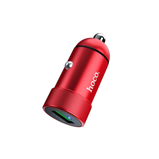 Автомобильное зарядное устройство HOCO Z32 Speed Up Single port красное