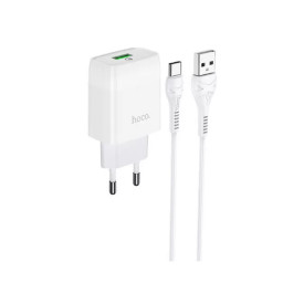 Сетевое зарядное устройство HOCO C72Q Single Port charger Set белое купить в Уфе