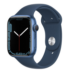 Часы Apple Watch Series 7 45 мм, Корпус из алюминия синего цвета, спортивный ремешок купить в Уфе
