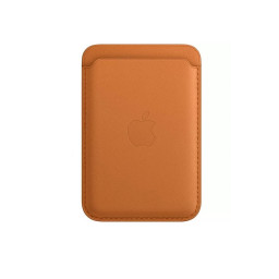 Кожаный чехол-бумажник Apple Leather Wallet MagSafe Golden Brown купить в Уфе