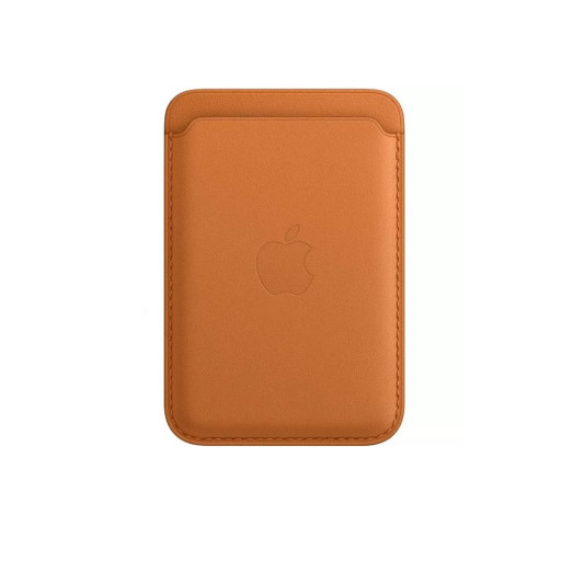 Кожаный чехол-бумажник Apple Leather Wallet MagSafe Golden Brown