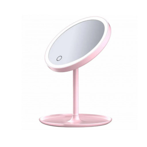 Зеркало для макияжа DOCO daylight white mirror Pro розовое