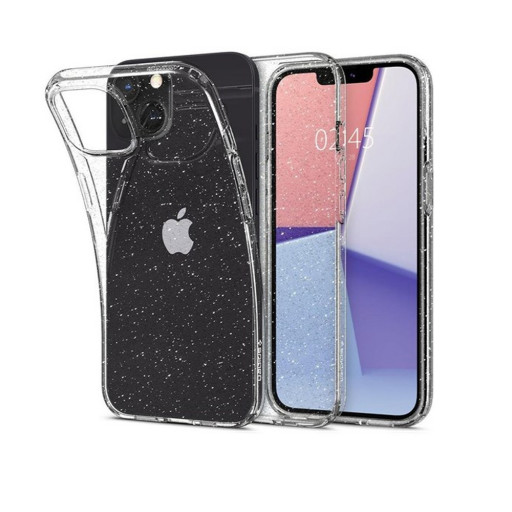 Накладка Spigen для iPhone 13 Liquid Crystal Glitter прозрачная
