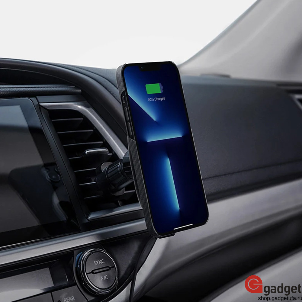 Купить автомобильный держатель Pitaka MagEZ 2.0 Car Mount Pro с  беспроводной зарядкой по выгодной цене в Уфе