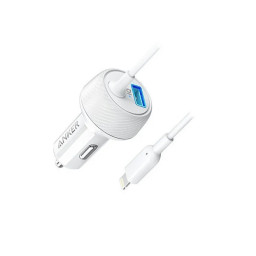 Автомобильное зарядное устройство Anker PowerDrive 2 Elite with Lightning Connector белое купить в Уфе