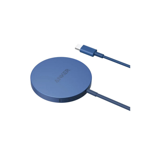 Беспроводное зарядное устройство Anker S+ Magnetic Pad A2566 BL синее