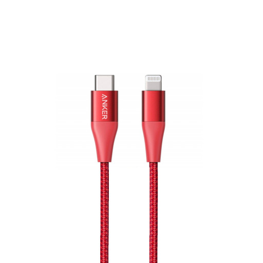 Кабель Anker PowerLine+ II USB- C to Lightning MFI 1.8m A8653H91 красный