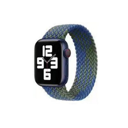 Тканевый монобраслет для Apple Watch 42/44mm M плетеный Z сине-зеленый