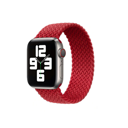 Тканевый монобраслет для Apple Watch 42/44mm S плетеный красный