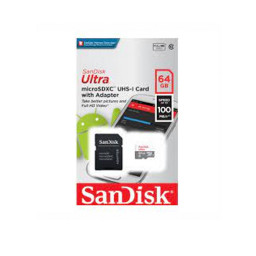Карта памяти SanDisk Ultra microSDXC Class10 64Gb+SD adapter купить в Уфе