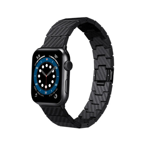 Ремешок Pitaka для Apple Watch 42/44/45mm Carbon Fiber Modern карбоновый черный