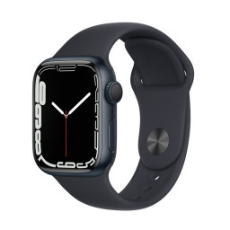 EU Часы Apple Watch Series 7 41 мм, Корпус из алюминия «тёмная ночь», спортивный ремешок купить в Уфе