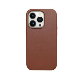 Накладка кожаная для iPhone 13 Pro Max Magsafe коричневая купить в Уфе