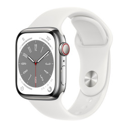 EU Часы Apple Watch Series 8 41 мм, корпус из алюминия серебристого цвета, спортивный ремешок купить в Уфе