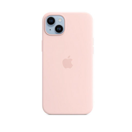 Накладка силиконовая для iPhone 14 Magsafe розовая