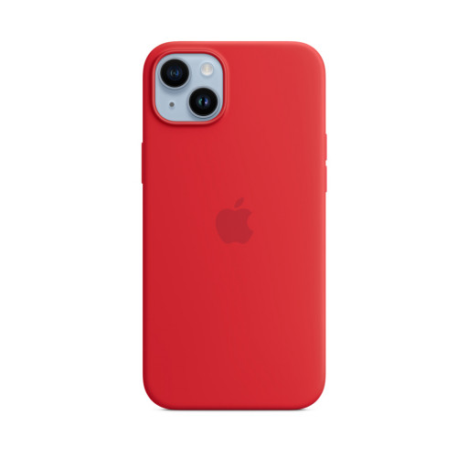 Накладка силиконовая для iPhone 14 Plus Magsafe красная