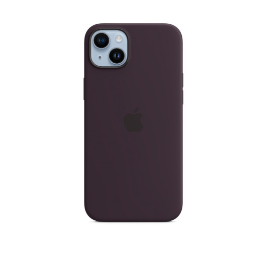 Накладка силиконовая для iPhone 14 Plus Magsafe фиолетовая