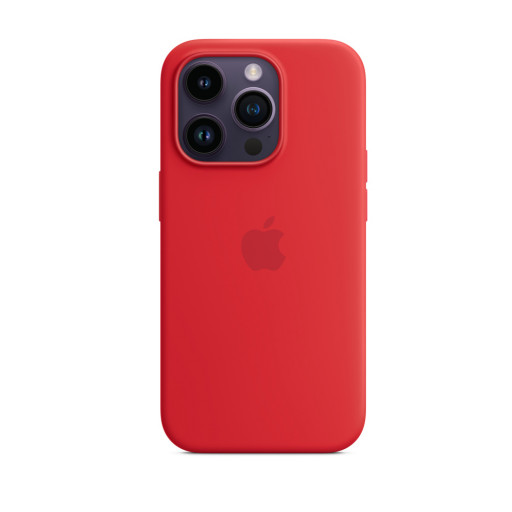 Накладка силиконовая для iPhone 14 Pro Magsafe красная
