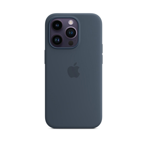 Накладка силиконовая для iPhone 14 Pro Magsafe синяя