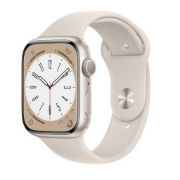 Часы Apple Watch Series 8 45 мм, Корпус из алюминия цвета «сияющая звезда», спортивный ремешок купить в Уфе