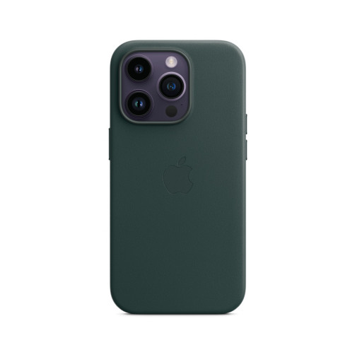 Накладка Apple Leather Case MagSafe для iPhone 14 Pro Forest Green