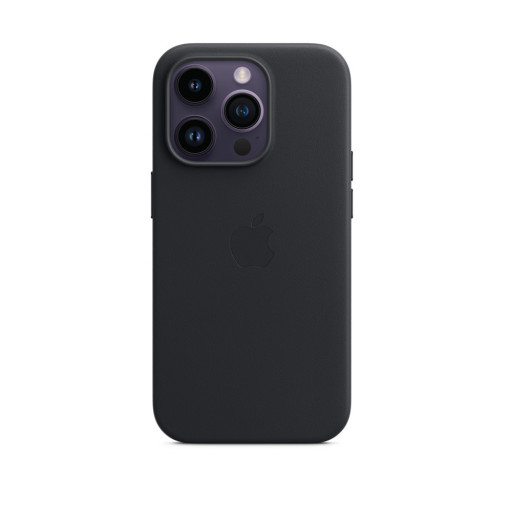 Накладка Apple Leather Case MagSafe для iPhone 14 Pro Midnight