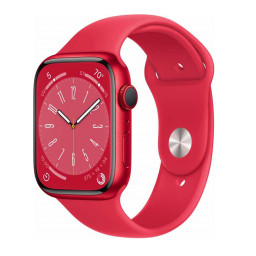 Часы Apple Watch Series 8 45 мм, Корпус из алюминия цвета «(PRODUCT)RED», спортивный ремешок купить в Уфе