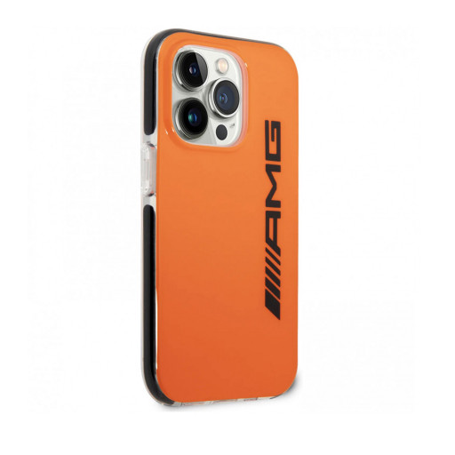 Накладка AMG для iPhone 14 Pro Max PC/TPE case оранжевая/черная