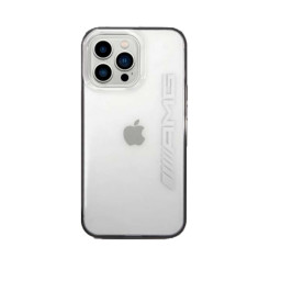 Накладка AMG для iPhone 14 Pro Max PC/TPU Transparent with Black matte frame купить в Уфе