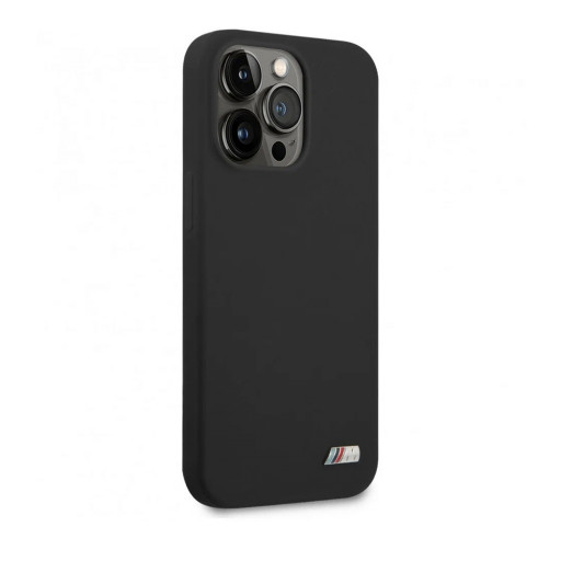 Накладка BMW для iPhone 13 Pro Max M-Collection Liquid silicone MagSafe черная
