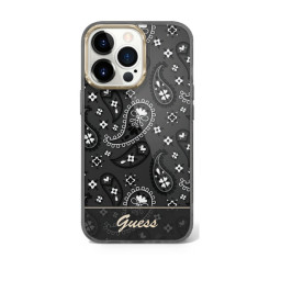 Накладка Guess для iPhone 14 Pro PC/TPU Paisley Electoplated camera черная купить в Уфе