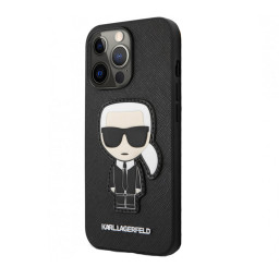 Накладка Lagerfeld для iPhone 13 Pro Karl's head Patch metal черная купить в Уфе