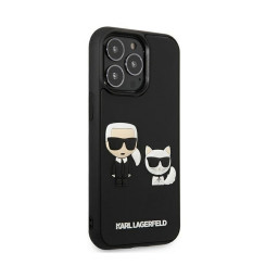 Накладка Lagerfeld для iPhone 13 Pro Max 3D Rubber Karl and Choupette черная купить в Уфе