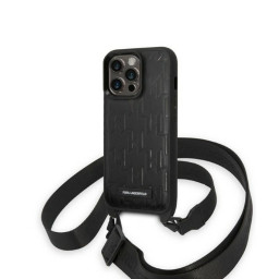 Накладка Lagerfeld для iPhone 14 Pro Max Crossbody PU Monogram INFT konik patch with Strap черная купить в Уфе
