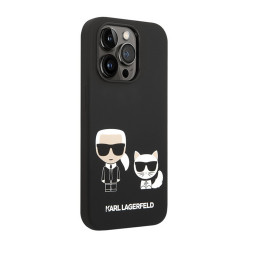 Накладка Lagerfeld для iPhone 14 Pro Max Liquid silicone Karl & Choupette черная купить в Уфе