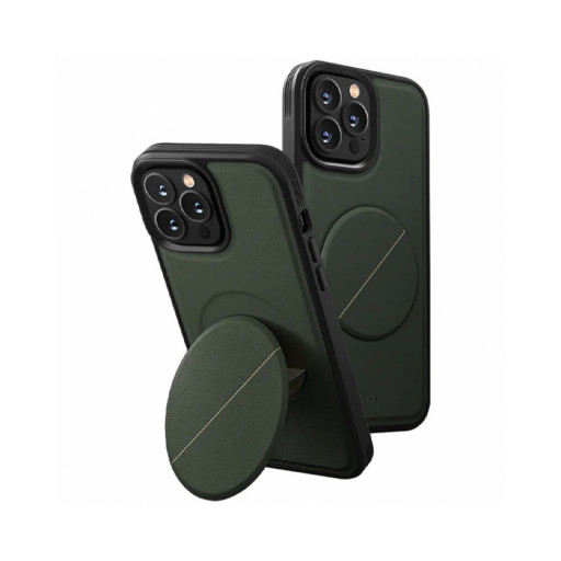 Накладка Uniq для iPhone 14 Pro Max NOVO with magnetic grip зеленая