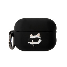 Чехол Lagerfeld для Airpods Pro 2 Silicone case with ring NFT 3D Choupette черный купить в Уфе