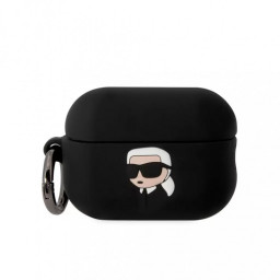 Чехол Lagerfeld для Airpods Pro 2 Silicone case with ring NFT 3D Choupette черный купить в Уфе