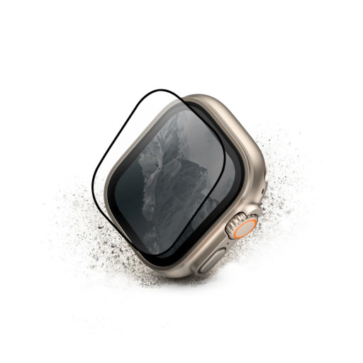 Защитное стекло Uniq для Apple Watch Ultra 49 mm OPTIX Vivid (true colors) Clear/Black (+installer)