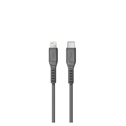 Кабель Uniq Flex strain relief USB-C - Lightning MFI 30cm серый купить в Уфе