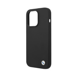Накладка BMW для iPhone 14 Pro Max Signature Liquid silicone Metal logo MagSafe черная купить в Уфе