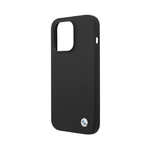 Накладка BMW для iPhone 14 Pro Max Signature Liquid silicone Metal logo MagSafe черная