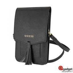 Сумка Guess для смартфонов Wallet Bag Saffiano look черная фото купить уфа