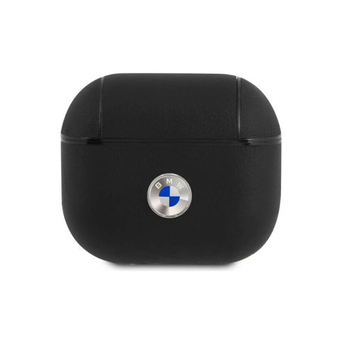 Чехол BMW для Airpods 3 Signature leather with metal logo Black