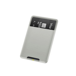 Чехол-бумажник Baseus back stick silicone card bag светло-серый купить в Уфе